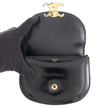 将图像加载到图库查看器中,CELINE Triomphe Boubas Claire 2-way Bag Black10L063GCJ.38NO Leather Size Mini