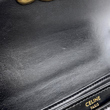 将图像加载到图库查看器中,CELINE Triomphe Boubas Claire 2-way Bag Black10L063GCJ.38NO Leather Size Mini