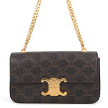 将图像加载到图库查看器中,CELINE Triomphe ChainShoulder Bag Tan197992DQW 04LU PVC