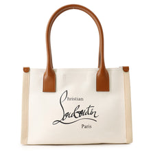 Load image into Gallery viewer, Christian Louboutin Nastrolbi Tote E/W Natural32352335504 Canvas Leather Size Small