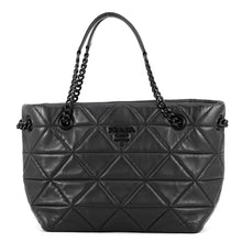 Load image into Gallery viewer, PRADA Nappa Stitch Chain Tote Bag Black1BG298 Leather