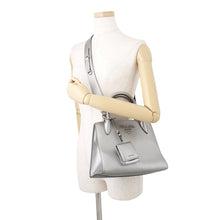 将图像加载到图库查看器中,PRADA 2WAYHandbag Silver1BA155 Leather