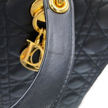 Load image into Gallery viewer, Dior Cannage Lady Dior Black Lambskin Size Large