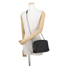 Load image into Gallery viewer, SAINT LAURENT PARIS Matelassé Loulou Bowling Bag Black574102 Leather Size Small