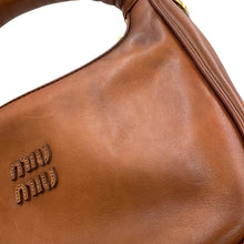 Load image into Gallery viewer, MIUMIU Wonder Hobo Bag Brown5BC125_2IER_F0046 Leather Size Small