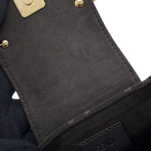 将图像加载到图库查看器中,FENDI ZUCCA Baguette Hobo Handbag Black/Brown8BS065 Canvas Leather Size Mini