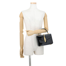 将图像加载到图库查看器中,GUCCI Sylvie 1969 Top Handle Bag Black589479 Enamel