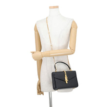 将图像加载到图库查看器中,GUCCI Sylvie 1969 Top Handle Bag Black589479 Enamel