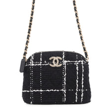 将图像加载到图库查看器中,CHANEL Chain Shoulder Bag Year Gift Black/White Tweed Size Mini