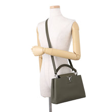 将图像加载到图库查看器中,LOUIS VUITTON Capucines Khaki GreenM57227 Taurillon Leather Size BB