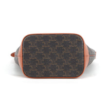 将图像加载到图库查看器中,CELINE Triomphe Canvas Small Bucket Tan191442CAS.04LU PVC Leather Size Small
