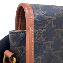 Load image into Gallery viewer, CELINE Medium Folco Triomphe Shoulder Tan191502BZJ04LU PVC Leather