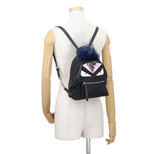 将图像加载到图库查看器中,FENDI Bugs Monster Backpack Black/Multicolor8BZ038 Nylon Leather
