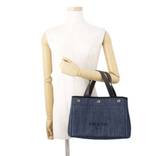 Load image into Gallery viewer, PRADA 2WAYBag Blue/Black1BG311 Denim Leather