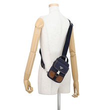 Load image into Gallery viewer, PRADA Re-Nylon Phone Case Shoulder Navy/Brown2ZH194_384_F0C1B Nylon suede leather
