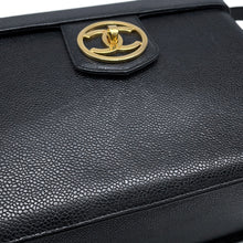将图像加载到图库查看器中,CHANEL CC Logo 2WAY Vanity Case BlackA01999 caviar