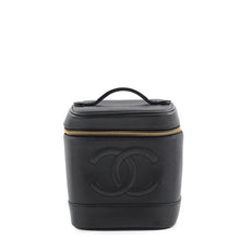 将图像加载到图库查看器中,CHANEL CC Logo Vertical Vanity BlackA01998 Caviar Leather