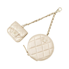 将图像加载到图库查看器中,CHANEL 2024 Year Gift: Matelasse AirPods Case Gold Lambskin