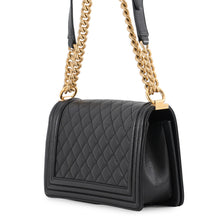 将图像加载到图库查看器中,CHANEL Boy Chanel 25 Chain Shoulder Bag BlackA67086 Caviar Leather