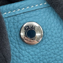 将图像加载到图库查看器中,HERMES Neo Garden New Blue Jean Negonda Leather Size 23