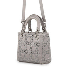 将图像加载到图库查看器中,Dior Lady Dior 2way Bag GrayM0500PRTC_M932 Satin Rhinestone Size Mini