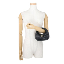 将图像加载到图库查看器中,MIUMIU Wonder Matelasse Hobo Bag Black5BP078_AN88_F0002_V_OOO Leather Size Mini