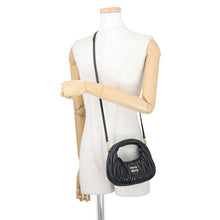 将图像加载到图库查看器中,MIUMIU Wonder Matelasse Hobo Bag Black5BP078_AN88_F0002_V_OOO Leather Size Mini