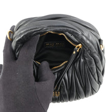 将图像加载到图库查看器中,MIUMIU Wonder Matelasse Hobo Bag Black5BP078_AN88_F0002_V_OOO Leather Size Mini