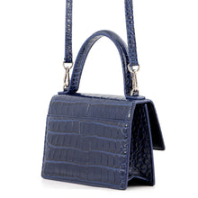 将图像加载到图库查看器中,BALENCIAGA BB Sharp 2-Way Handbag Navy580640 Embossed Leather Size XS