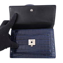 将图像加载到图库查看器中,BALENCIAGA BB Sharp 2-Way Handbag Navy580640 Embossed Leather Size XS