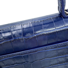 将图像加载到图库查看器中,BALENCIAGA BB Sharp 2-Way Handbag Navy580640 Embossed Leather Size XS