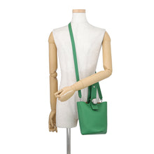 Load image into Gallery viewer, LOEWE Pebble 2-Way Shoulder Bag GreenAANBBBMX06 Leather Size Mini