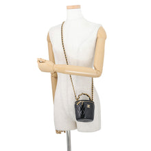 Load image into Gallery viewer, CHANEL Matelasse ChainShoulder vanity case BlackAP2873 Patent Leather
