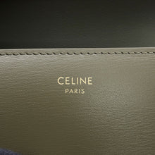 将图像加载到图库查看器中,CELINE Triomphe Small Flap Wallet Khaki10D783 Leather