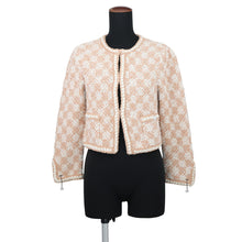 将图像加载到图库查看器中,CHANEL Collarless Jacket Size 34 Orange/WhiteP75029-K10754-NN594 Cotton58% Polyamide33% Cashmere5% MetalicFiber3% Polyurethane1%