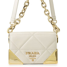 Load image into Gallery viewer, PRADA Quilted Shoulder Bag White1BD333 Leather