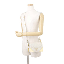 Load image into Gallery viewer, PRADA Quilted Shoulder Bag White1BD333 Leather