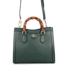 Load image into Gallery viewer, GUCCI Diana Tote Bag Green853226 AAEDB 3020 Leather Size Medium