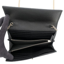 将图像加载到图库查看器中,GUCCI Jackie 1961 Chain Wallet Black652681 Leather