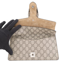 Load image into Gallery viewer, GUCCI Dionysus ChainShoulder Bag Beige499623 92TJN 8660 GG Supreme Suede Rhinestone Size Small