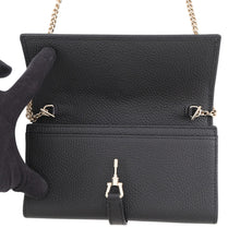Load image into Gallery viewer, GUCCI Jackie 1961 Chain Wallet Black652681 Leather