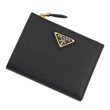 Load image into Gallery viewer, PRADA Bifold Compact Wallet Black1ML050 Leather
