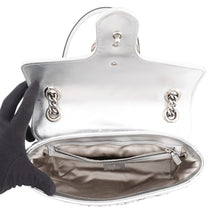 Load image into Gallery viewer, GUCCI GG Marmont ChainShoulder Bag Silver443497 Sequins Leather Size Small