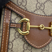 将图像加载到图库查看器中,GUCCI Horsebit 1955 Shoulder Bag Beige/Brown625615 92TCG 8563 GG Supreme Leather
