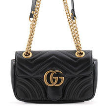 将图像加载到图库查看器中,GUCCI GG Marmont Small Shoulder Bag Black446744 Leather Size Small
