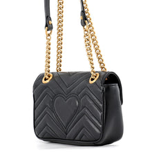 将图像加载到图库查看器中,GUCCI GG Marmont Small Shoulder Bag Black446744 Leather Size Small