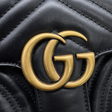 将图像加载到图库查看器中,GUCCI GG Marmont Small Shoulder Bag Black446744 Leather Size Small