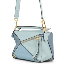 将图像加载到图库查看器中,LOEWE Puzzle bag Small Light Blue/Multicolor322.30.S21 Leather