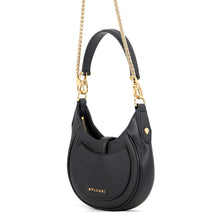 将图像加载到图库查看器中,BVLGARI Serpenti 2WAY Bag Black Leather Size Small
