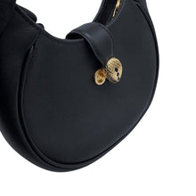 将图像加载到图库查看器中,BVLGARI Serpenti 2WAY Bag Black Leather Size Small